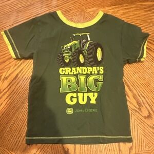 John Deere Boys Green Tractor Graphic T-Shirt Size 4T, Farm Theme